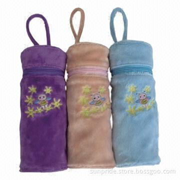 Children's Pencil Cases with Pattern, Made of Plush and 210D Lining, Ideal for School Use